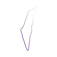 Carte d'Israël illustrée sur fond blanc vecteur