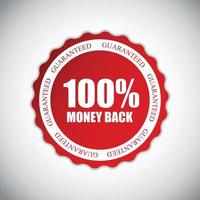 100 argent retour illustration vectorielle étiquette dorée vecteur