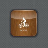 icônes d'application de bois de vélo vecteur