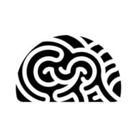 illustration vectorielle d'icône de glyphe de coquille marine isolée vecteur