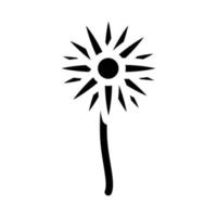 fleur marguerite glyphe icône illustration vectorielle vecteur