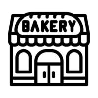boutique, boulangerie, ligne, icône, vecteur, illustration vecteur