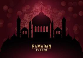 fond de ramadan kareem avec mandala élégant vecteur