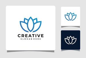 inspiration de modèle de logo de fleur de lotus de beauté vecteur