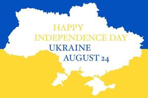 jour de l'indépendance de l'ukraine. fond de célébration. conception de bannières de décoration, affiches, cartes, autocollants, couvertures. carte et drapeau abstraits de l'ukraine. 24 août. vecteur