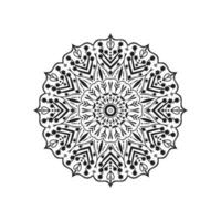 conception de fond floral de conception de mandala ornemental blanc et blanc vecteur