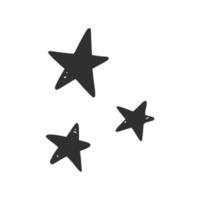 élément étoile noire dessiné à la main. vecteur
