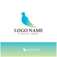 logo colombe ailes de colombe pigeons volants avec vecteur de concepts beaux et vintage