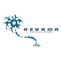 logo de neurone ou icône de modèle d'illustration de conception de logo de cellule nerveuse avec concept de vecteur