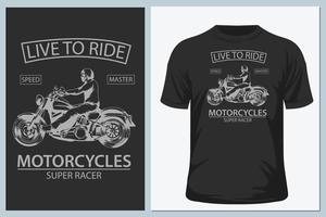 vecteur de t-shirt de motos