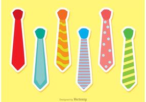 Ensemble de cravates de vecteur