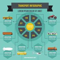 concept d'infographie de transport, style plat vecteur