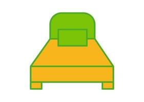 conception d'icône ou de symbole de lit de couchage vecteur