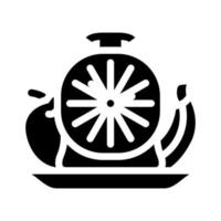 nourriture par heure glyphe icône illustration vectorielle vecteur