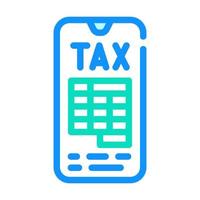 illustration vectorielle d'icône de couleur de taxe mobile vecteur