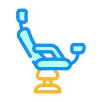 fauteuil gynécologique icône de couleur signe d'illustration vectorielle vecteur