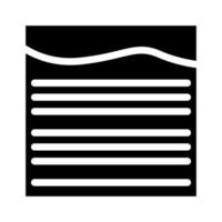 champ tourbe glyphe icône illustration vectorielle vecteur