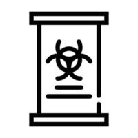 capsule pour stocker les virus dangereux ligne icône illustration vectorielle vecteur