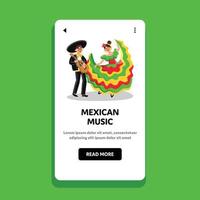 jouer de la musique mexicaine à la guitare homme mariachi vecteur