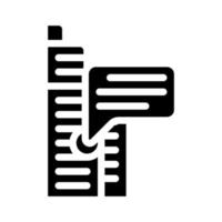 centre d'appels de bureau icône de glyphe de gratte-ciel ib illustration vectorielle vecteur