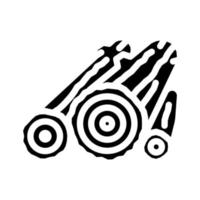 bois bois matériau glyphe icône illustration vectorielle vecteur