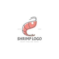 illustration d'icône de conception de logo de crevettes