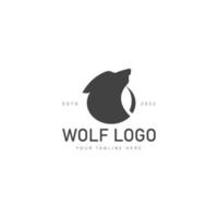 illustration d'icône de conception de logo de loup vecteur