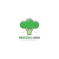 illustration d'icône de conception de logo de brocoli vecteur