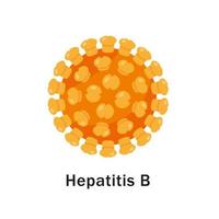 icône du virus de l'hépatite isolée sur fond blanc. illustration vectorielle. vecteur