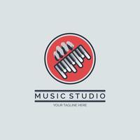 doigt piano tuts modèle de conception de logo de studio de musique pour la marque ou l'entreprise et autre vecteur