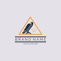 conception de modèle de logo triangle oiseau faucon aigle pour marque ou entreprise et autre