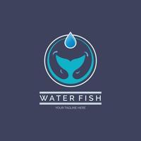 conception de modèle de logo de queue de poisson d'eau pour la marque ou l'entreprise et autre vecteur
