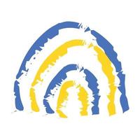 icône arc-en-ciel aux couleurs du drapeau ukrainien. concept de crise en ukraine. illustration vectorielle isolée sur blanc. soutenir l'ukraine vecteur