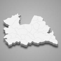 carte 3d province des pays-bas vecteur