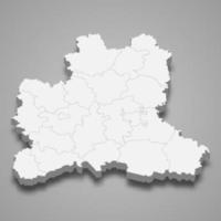 carte 3d de la région de la russie vecteur