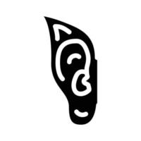 elfe oreilles glyphe icône illustration vectorielle signe vecteur
