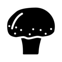 champignon champignon glyphe icône illustration vectorielle vecteur