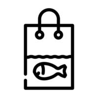 illustration vectorielle d'icône de ligne de vente de poisson vivant vecteur