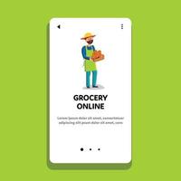 épicerie en ligne et vecteur de livraison de nourriture