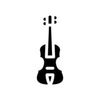 illustration vectorielle d'icône de glyphe de violon acoustique noir vecteur