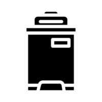 illustration vectorielle d'icône de glyphe de compacteur de déchets vecteur
