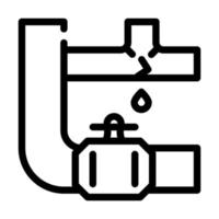 icône de ligne de réparation de tuyau ligne d'illustration vectorielle vecteur