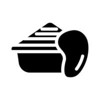 illustration vectorielle d'icône de glyphe de poudre de mangue séchée vecteur