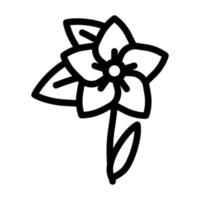 fleur de jasmin ligne icône illustration vectorielle vecteur
