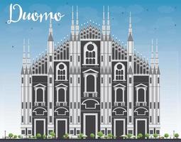 duomo. milan. Italie. illustration vectorielle. vecteur