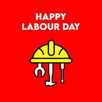 1er mai fête internationale du travail, fête du travail un concept de conception de la solidarité internationale des travailleurs dans un style plat en ligne vecteur