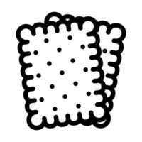 illustration vectorielle d'icône de ligne de biscuits biscuits vecteur