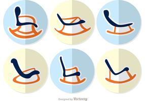 Chaise à bascule Flat Design Vector Pack 2