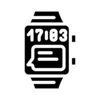 illustration vectorielle d'icône de glyphe de montre numérique vecteur