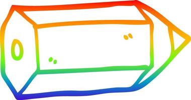 arc en ciel gradient ligne dessin dessin animé crayon de couleur vecteur